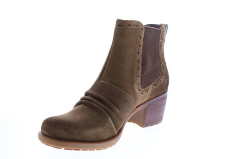 Earth Inc. Denali Aspect Suede Womens Brown Suede Slip On Chelsea Boots