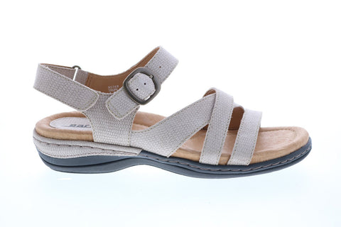 Earth Inc. Aster Croco Womens Beige Nubuck Strap Slingback Sandals Shoes