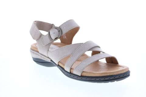Earth Inc. Aster Croco Womens Beige Nubuck Strap Slingback Sandals Shoes