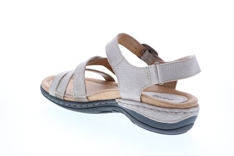 Earth Inc. Aster Croco Womens Beige Nubuck Strap Slingback Sandals Shoes