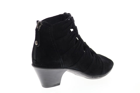 Earth Inc. Aurora Suede Womens Black Zipper Ankle & Booties Boots