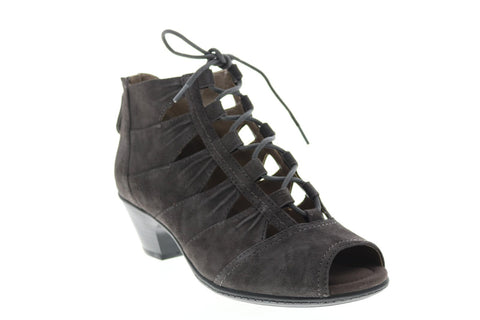 Earth Inc. Aurora Suede Womens Gray Zipper Ankle & Booties Boots