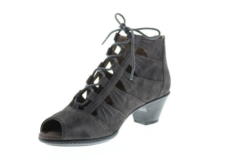 Earth Inc. Aurora Suede Womens Gray Zipper Ankle & Booties Boots