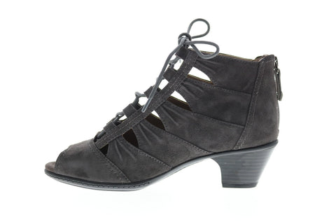 Earth Inc. Aurora Suede Womens Gray Zipper Ankle & Booties Boots