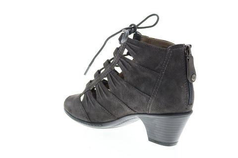 Earth Inc. Aurora Suede Womens Gray Zipper Ankle & Booties Boots