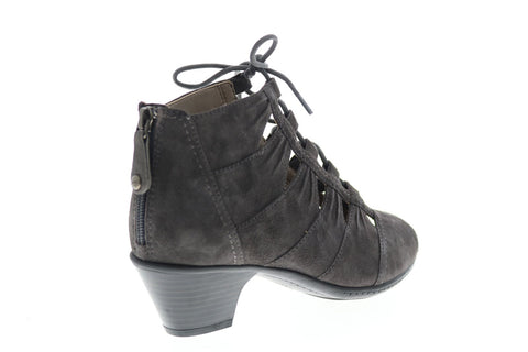 Earth Inc. Aurora Suede Womens Gray Zipper Ankle & Booties Boots