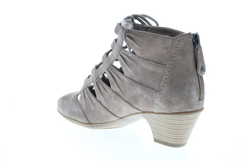 Earth Inc. Aurora Suede Womens Gray Zipper Ankle & Booties Boots