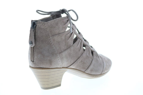 Earth Inc. Aurora Suede Womens Gray Zipper Ankle & Booties Boots