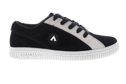 Airwalk Random AW19861 Womens Black Suede Athletic Lace Up Skate Shoes  