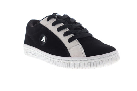 Airwalk Random AW19861 Womens Black Suede Athletic Lace Up Skate Shoes  