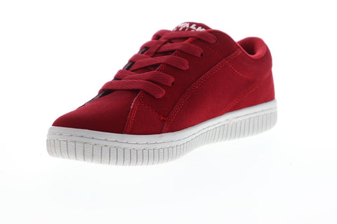 Airwalk Bloc AW19862-R Womens Red Suede Athletic Lace Up Skate Shoes  