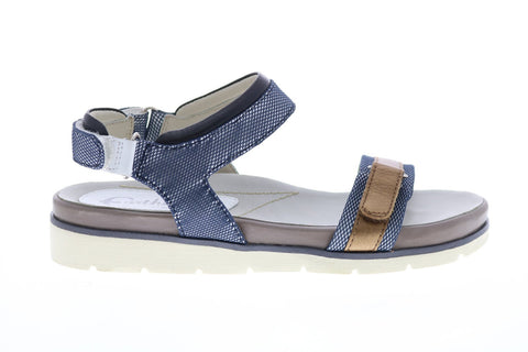 Earthies Argo Sandal ARGO-MBL Womens Blue Leather Strap Sport Sandals Shoes