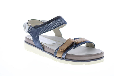 Earthies Argo Sandal ARGO-MBL Womens Blue Leather Strap Sport Sandals Shoes