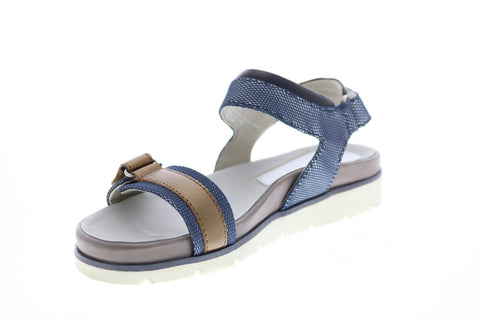 Earthies Argo Sandal ARGO-MBL Womens Blue Leather Strap Sport Sandals Shoes