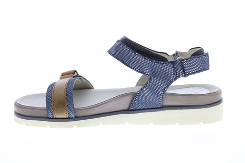 Earthies Argo Sandal ARGO-MBL Womens Blue Leather Strap Sport Sandals Shoes