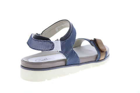 Earthies Argo Sandal ARGO-MBL Womens Blue Leather Strap Sport Sandals Shoes