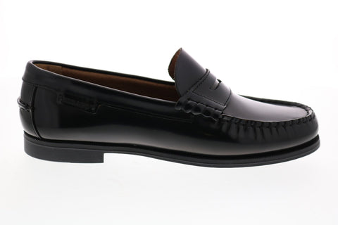 Sebago Plaza II B616100 Mens Black Leather Slip On Penny Loafers Shoes