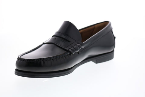 Sebago Plaza II B616100 Mens Black Leather Slip On Penny Loafers Shoes