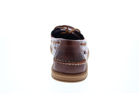 Sebago Litesides Two Eye B864056 Mens Brown Leather Lace Up Boat Shoes Loafers