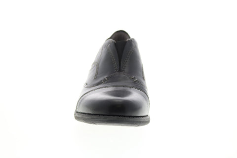 Earth Inc. Avani 2 Banyan Womens Black Leather Slip On Oxford Flats Shoes