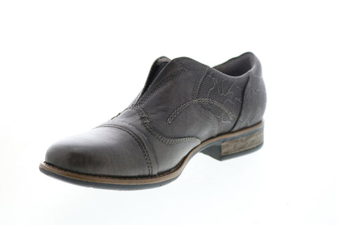 Earth Inc. Avani 2 Banyan Womens Brown Leather Slip On Oxford Flats Shoes