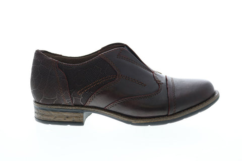 Earth Inc. Avani 2 Banyan Womens Brown Leather Slip On Oxford Flats Shoes