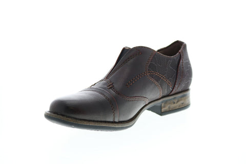 Earth Inc. Avani 2 Banyan Womens Brown Leather Slip On Oxford Flats Shoes