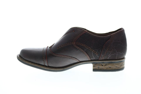 Earth Inc. Avani 2 Banyan Womens Brown Leather Slip On Oxford Flats Shoes