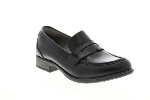 Earth Avani 2 Barcelona Womens Black Leather Slip On Loafer Flats Shoes