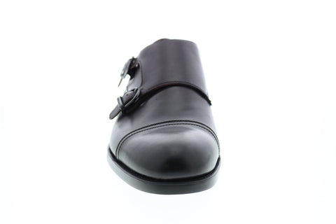 Bruno Magli Barone Mens Brown Leather Oxfords & Lace Ups Monk Strap Shoes