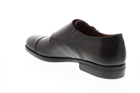 Bruno Magli Barone Mens Brown Leather Oxfords & Lace Ups Monk Strap Shoes
