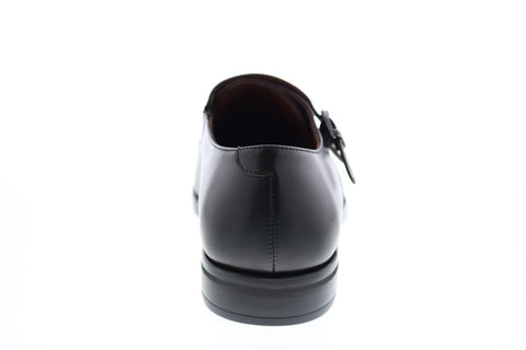 Bruno Magli Barone Mens Brown Leather Oxfords & Lace Ups Monk Strap Shoes