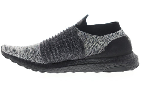 Adidas Ultraboost Laceless BB6137 Mens Black Canvas Athletic Running Shoes