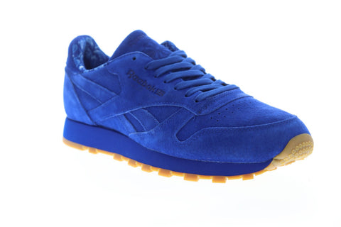 Reebok Classics Leather TDC BD3233 Mens Blue Suede Low Top Sneakers Shoes