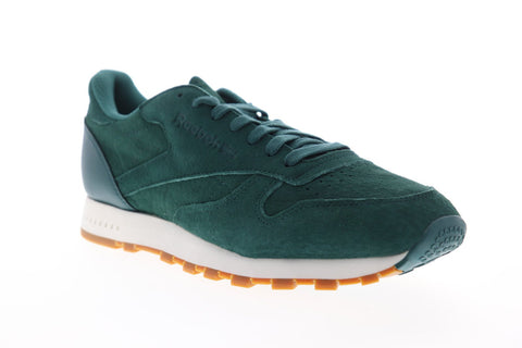 Reebok Classic Leather SG BD6014 Mens Green Suede Low Top Sneakers Shoes