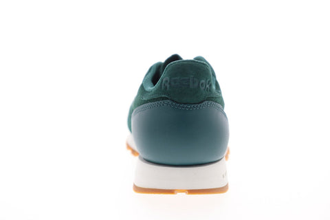 Reebok classic leather gum sole trainers in green bd6014 Clearance