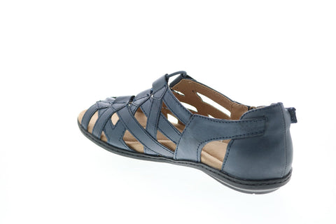 Earth Origins Belle Bridget Womens Blue Leather Gladiator Sandals Shoes