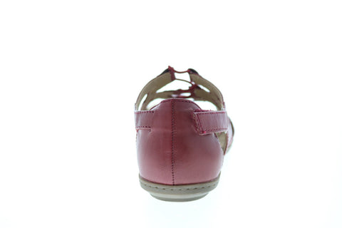 Earth Origins Belle Bridget Womens Red Leather Strap Gladiator Sandals Shoes