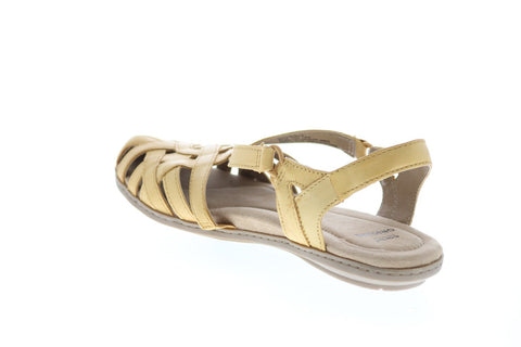 Earth Origins Belle Brielle Womens Yellow Leather Slingback Sandals Shoes
