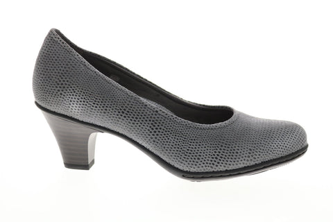 Earth Inc. Bijou Suede Womens Gray Slip On Pumps Heels Shoes