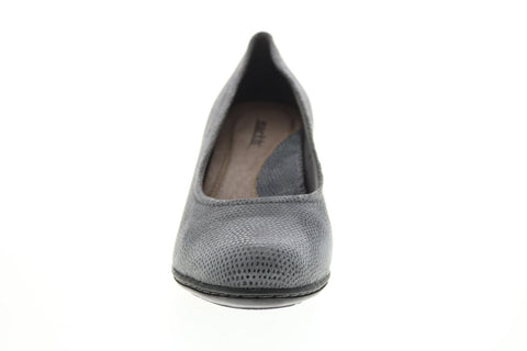 Earth Inc. Bijou Suede Womens Gray Slip On Pumps Heels Shoes