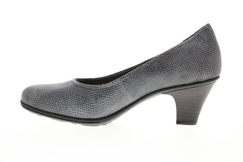 Earth Inc. Bijou Suede Womens Gray Slip On Pumps Heels Shoes