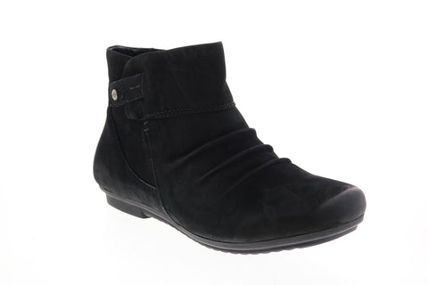 Earth Inc. Bliss Womens Black Leather Zipper Ankle & Booties Boots