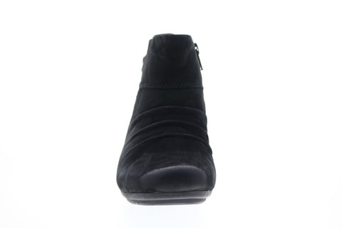 Earth Inc. Bliss Womens Black Leather Zipper Ankle & Booties Boots