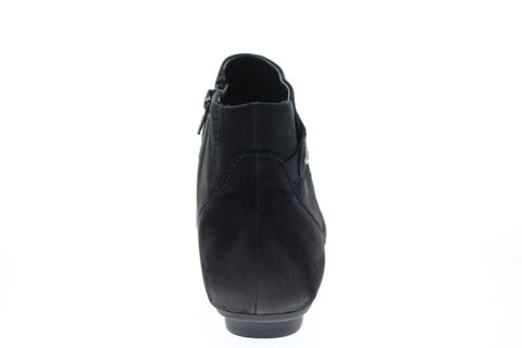 Earth Inc. Bliss Womens Black Leather Zipper Ankle & Booties Boots