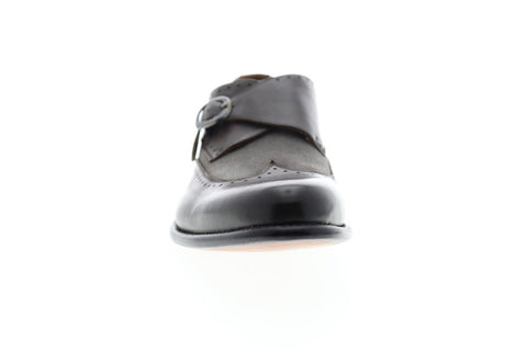 Bruno Magli Adalardo BM600044 Mens Gray Leather Dress Monk Strap Shoes