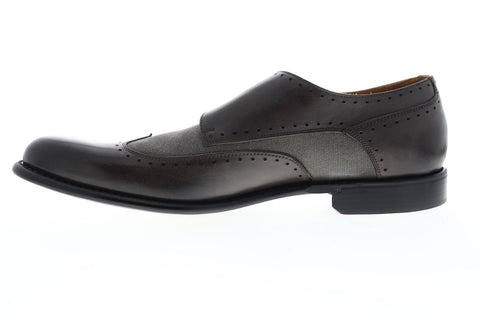 Bruno Magli Adalardo BM600044 Mens Gray Leather Dress Monk Strap Shoes