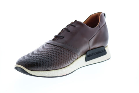 Bruno Magli Dito BM600155 Mens Brown Lace Up Designer Sneakers Shoes