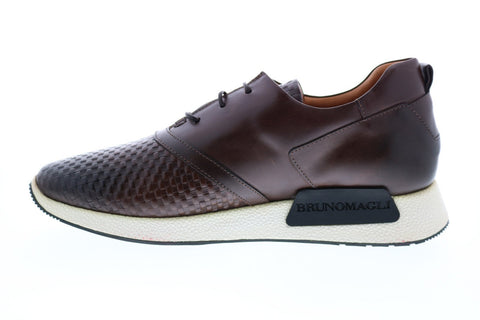 Bruno Magli Dito BM600155 Mens Brown Lace Up Designer Sneakers Shoes