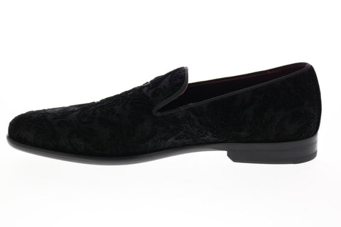 Bruno Magli Picasso BM600213 Mens Black Canvas Slip On Loafers & Slip Ons Casual Shoes